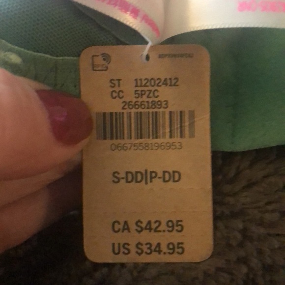 Victoria’s Secret green bra. Small DD - Picture 3 of 3